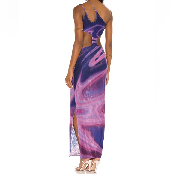 NWT Farai London X REVOLVE pink purple one shoulder maxi dress - Picture 5 of 5